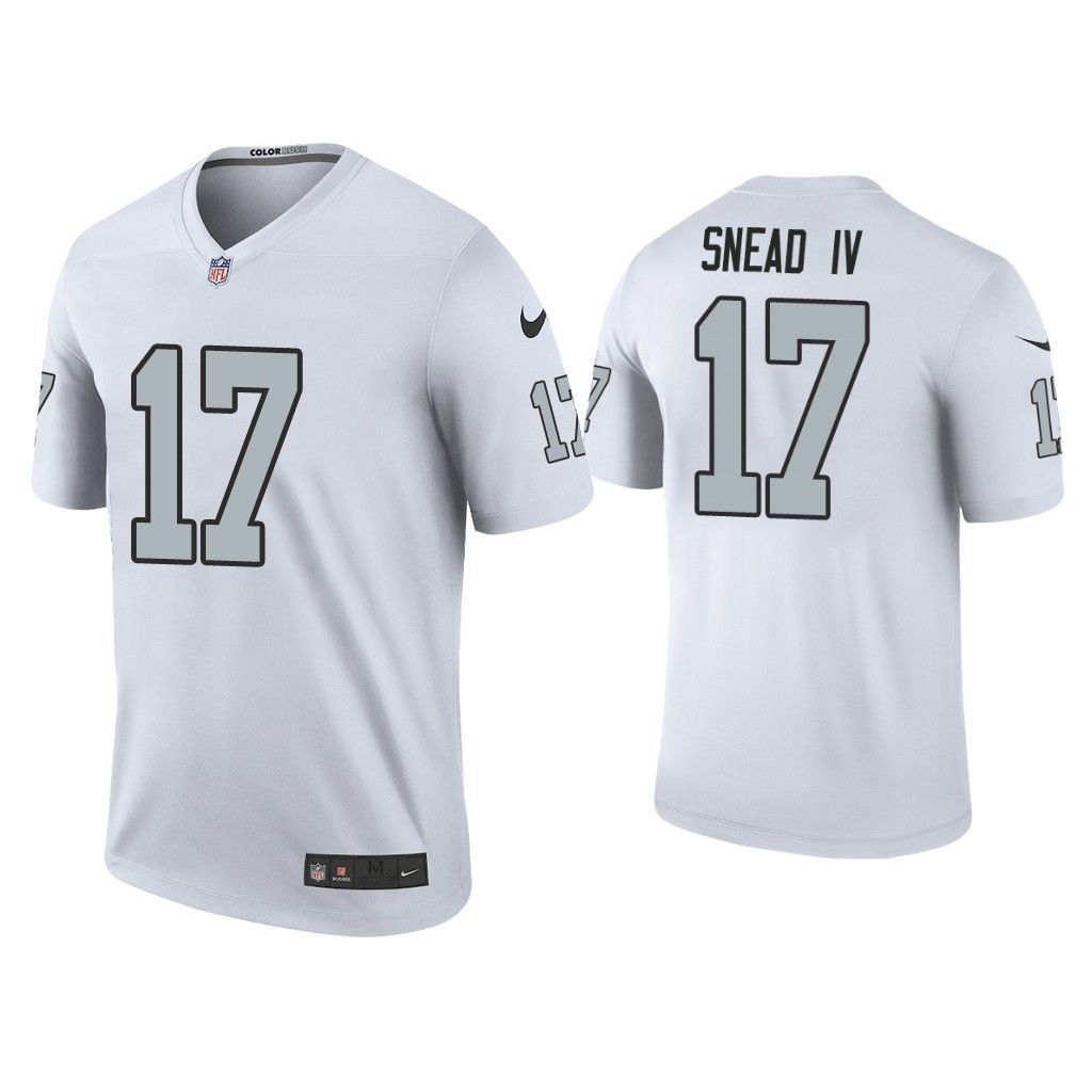 Men Oakland Raiders #17 Willie Snead IV Nike White Color Rush Legend NFL Jersey